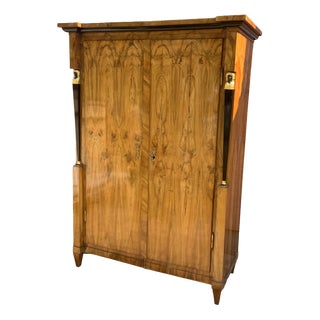 Empire Wardrobe in Walnut, 1815 For Sale