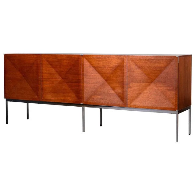Pointe De Diamant Sideboard by Antoine Philippon & Jacqueline Lecoq for Behr, 1960s For Sale - Image 11 of 11