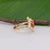 1.5Ct Padparadscha Sapphire Ring With Natural Diamond Accents: Solid 14k Gold, Size 6.75 For Sale - Image 10 of 10