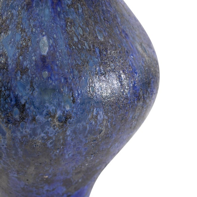 Contemporary Zynsky Art Glass in Deep Azure Blue- Tall For Sale - Image 3 of 9