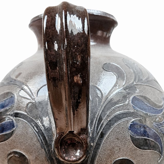 Ceramic Large Danish Art Pottery Vase with Bird Motif from Kähler Keramik, 1960s For Sale - Image 7 of 8