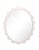 Contemporary Fleur Home Garden District Valmont Oval Mirror in Frosted Petal, 42x48 For Sale - Image 3 of 3