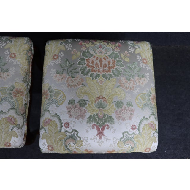 Pair of Henredon French Style Cherry Footstools For Sale - Image 9 of 13