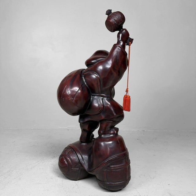 Large Japanese Daikoku Statue, 1950s For Sale - Image 10 of 13
