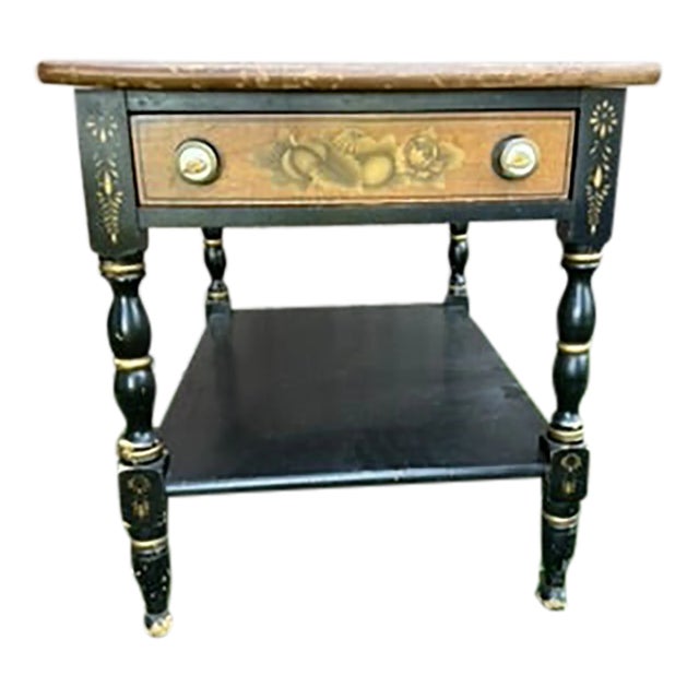 Late 20th Century L. Hitchcock Side Table For Sale