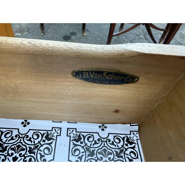 Antique Tiger Maple Vanity Dressing Table For Sale - Image 18 of 18