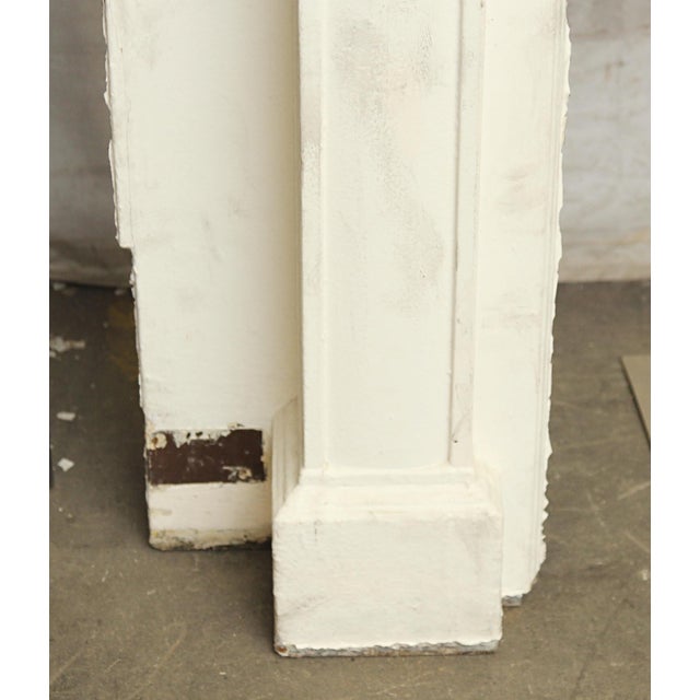 Antique Federal Wood Mantel With Beveled Mirror For Sale - Image 9 of 11
