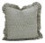 Fabdivine Handcrafted Block Print Frill Cushion Cover Light Blue 16x16 Inch Thick Linen- Tulsi Buti For Sale