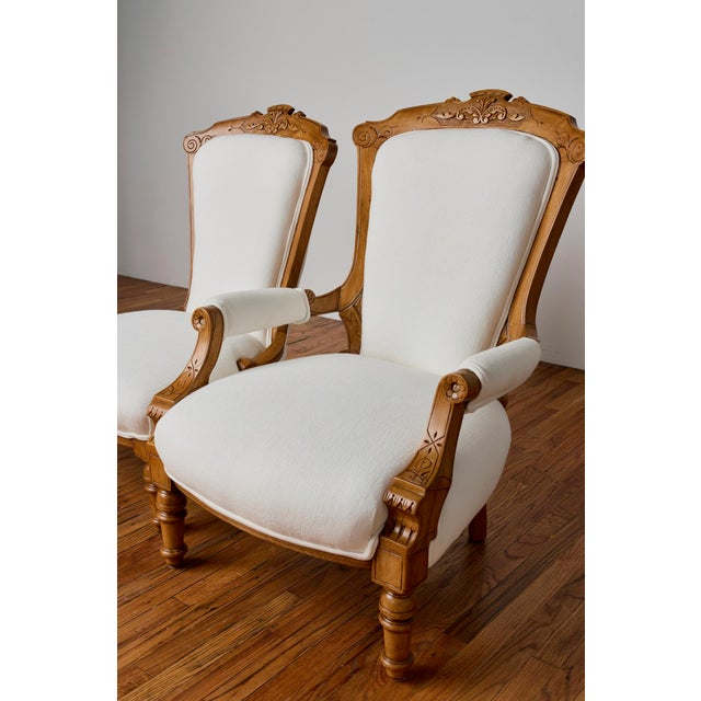 Lady and Gentleman Set of 19th Century Antique Chairs For Sale In Los Angeles - Image 6 of 8