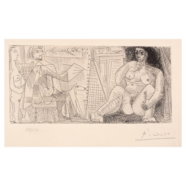 Pablo Picasso, Le Peintre et Son Modèle, Etching, 1963 For Sale