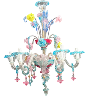 Six-Light Murano Chandelier by ZANCHI