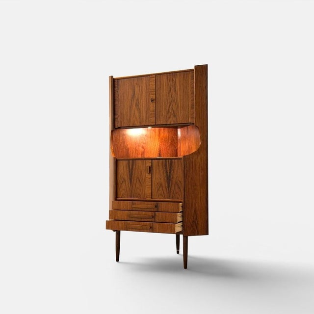 Danish Rosewood Corner Cabinet, 1960s For Sale - Image 9 of 12