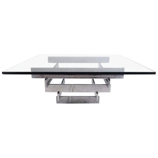 Vintage Stacked Chrome Coffee Table After David Hicks For Sale - Image 13 of 13