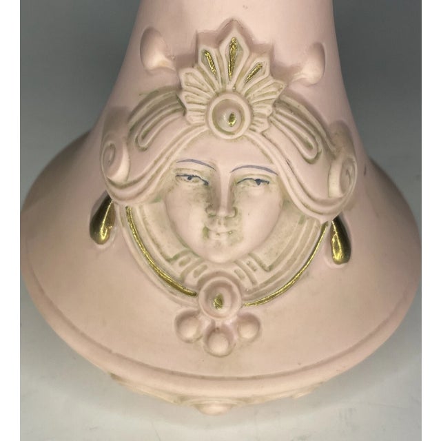 Welcome to Celestial Nonesuch For Sale Today: A gorgeous, and very rare, antique pink bisque porcelain hatpin holder....
