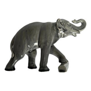 Circa 1870 Mintons England Porcelain Elephant Figurine For Sale