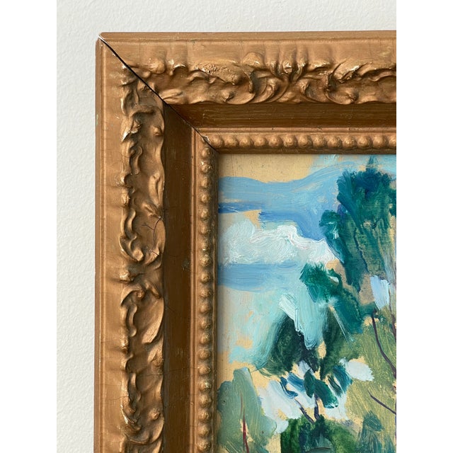 Late 20th Century Impressionist Oil on Board Grove of Trees, Framed For Sale - Image 4 of 17