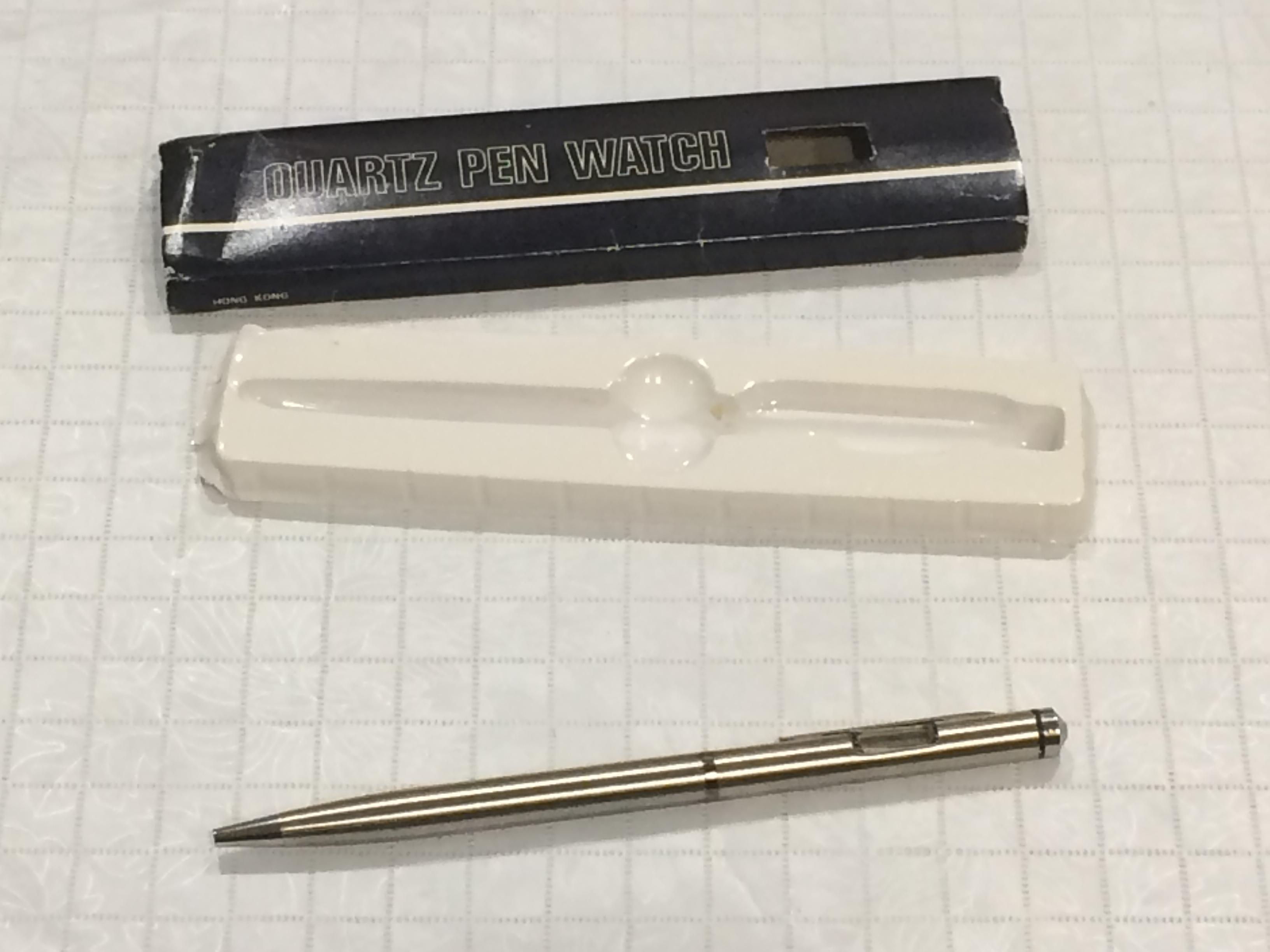 quartz lcd pen watch
