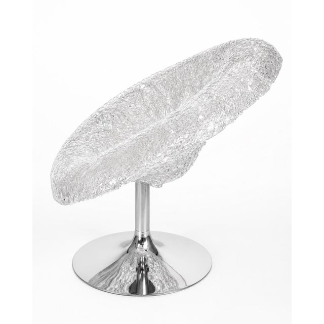 Plastic Rare Jacopo Foggini for Edra “Ester” Hand-Formed Polycarbonate Swivel Chair For Sale - Image 7 of 8