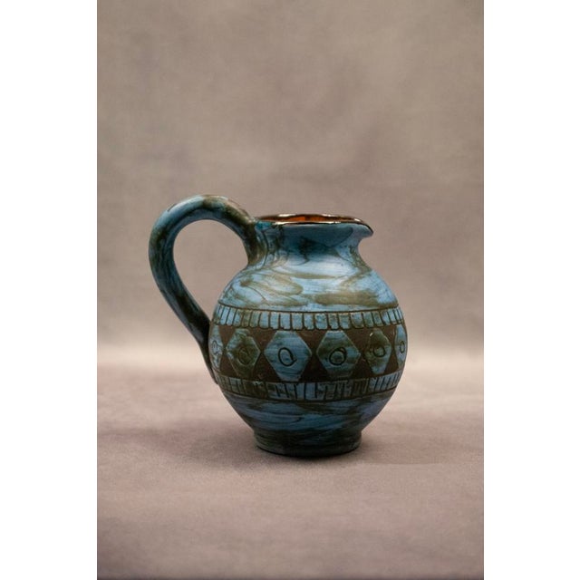 1960s Glazed Earthenware Pitcher by Jérôme Massier Fils / Alain Maunier, Vallauris, France, 1960-1980 For Sale - Image 5 of 18