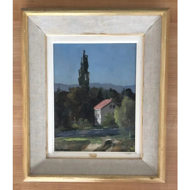 Christian Zwahlen, Rural Landscape, Oil on Wood, Framed For Sale - Image 9 of 9