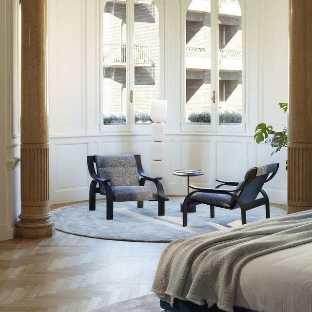 Woodline Armchair in Walnut and Leather by Marco Zanuso for Cassina For Sale - Image 11 of 13