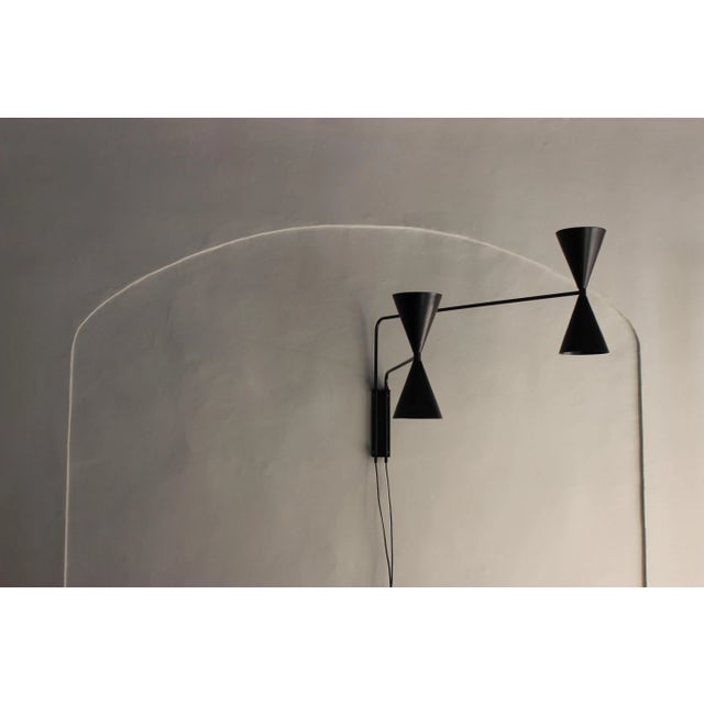 Black Bat Light with 2 Arms by Juanma Lizana For Sale - Image 8 of 16