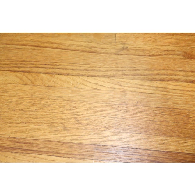 Burnt Orange Mid 20th Century Butcher Block Dining Table For Sale - Image 8 of 10