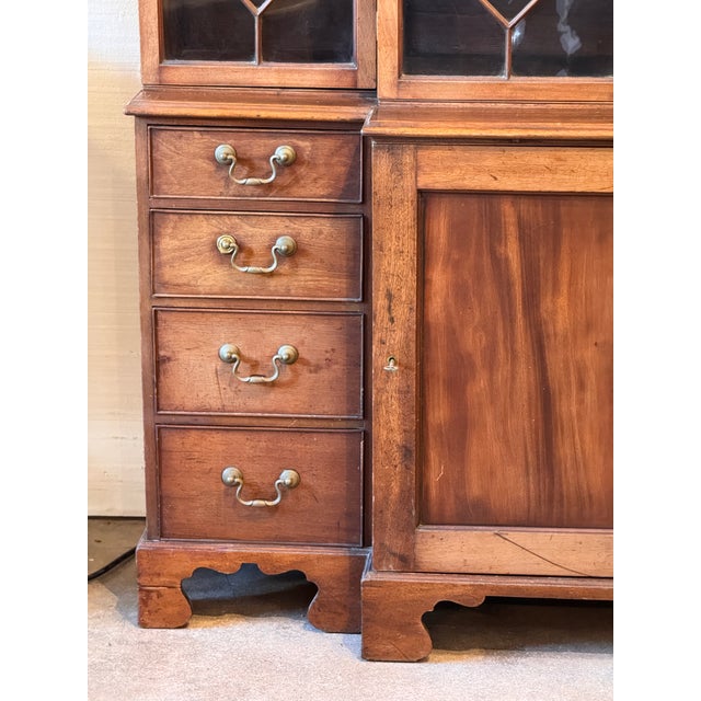 Early 19th Century Small Glass-Front Breakfront For Sale - Image 6 of 14