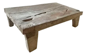 Solid Teak Wood Coffee Table Madura Island, Java, Indonesia, C. 1900