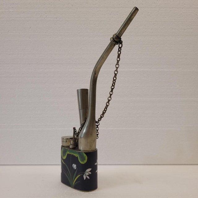 Metal Water Pipe in Metal and Bulkhead Enamel, China, 1800s For Sale - Image 7 of 15