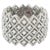 Roberto Coin 18k White Gold 1.40 Carat Diamond Wide Lattice Band Ring For Sale
