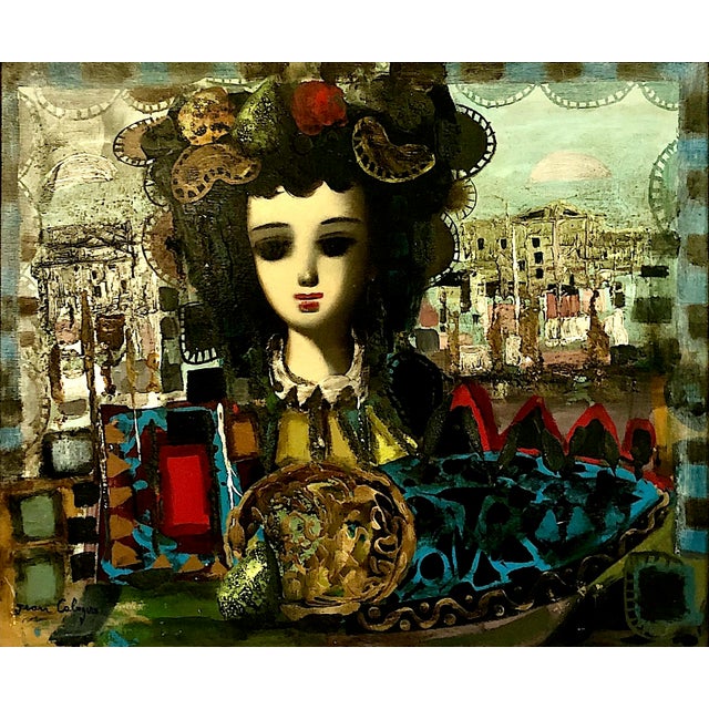 On offer is an original oil painting on canvas by the recognized Italian-French artist Jean Calogero (1922–2001). This...