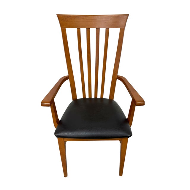 Wood Vintage Italian Modern High-Back Dining Chairs - Set of 6 For Sale - Image 7 of 9