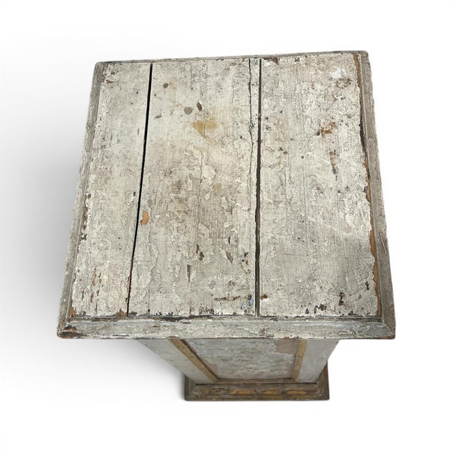 French 19th Century French Painted Wood Pedestal For Sale - Image 3 of 8