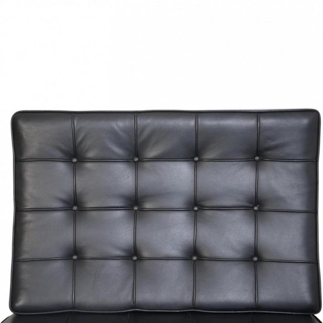 Barcelona Chair in Black Leather by Ludwig Mies van der Rohe, 2010s For Sale - Image 3 of 18