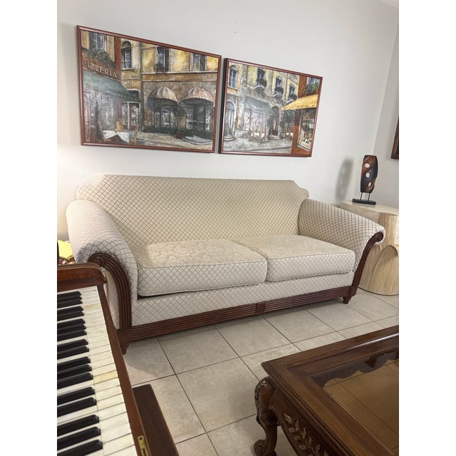 1990s Elegant European Italian Streets Wall Art Painting – Matching Framed Pair For Sale - Image 4 of 12