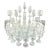 Cascade Etched Crystal Stemware • Complete 36‑Piece Service With Jewel‑Cut Sphere Stems For Sale