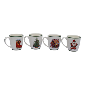 Christopher Radko Traditions Holiday Celebrations Mugs-Set of 4
