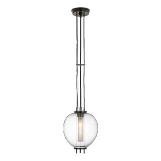 Ray Booth for Visual Comfort Signature Taro 9" Pendant in Bronze with Clear Glass For Sale