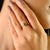 14k Yellow Gold Three Stone Ring Size 7 With Oval Cut Natural Emerald & Diamond For Sale In New York - Image 6 of 13