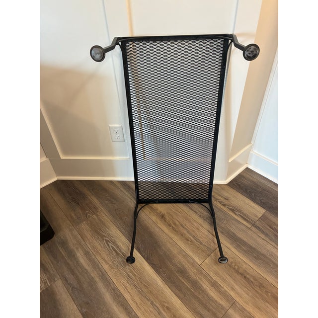 1960s 1960s Mid-Century Wrought Iron Mesh Rectangle Outdoor Coffee Table For Sale - Image 5 of 11