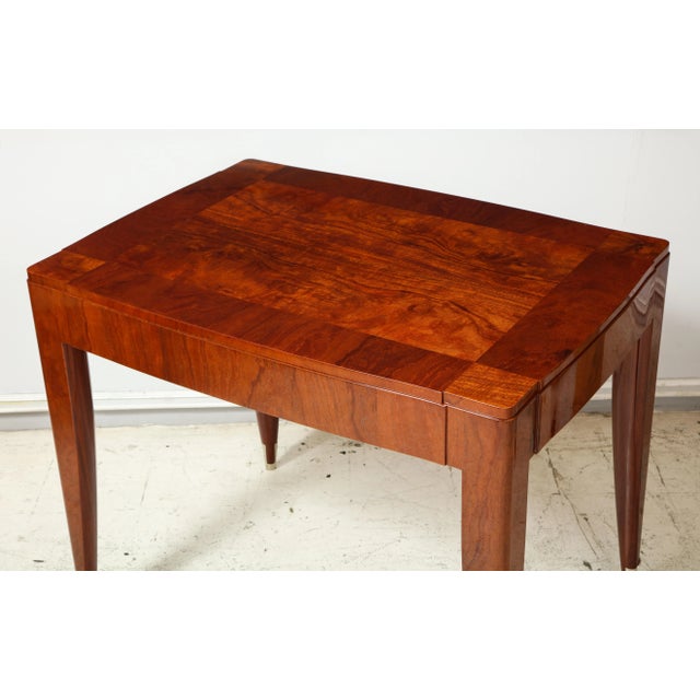 Modern Bespoke Walnut Table in the Manner of Jules Leleu For Sale - Image 3 of 9