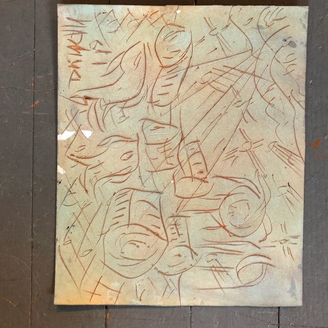 Original Peter Duncan Abstract Encaustic Painting/Drawing Signed For Sale - Image 4 of 5