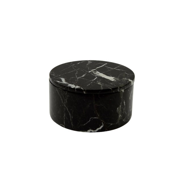 Modern Black Marble Keepsake Box For Sale - Image 3 of 3