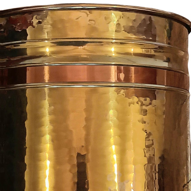 Vintage Brass Planter With Copper Band Made in Ireland 10.5" X 11.75" For Sale - Image 13 of 13
