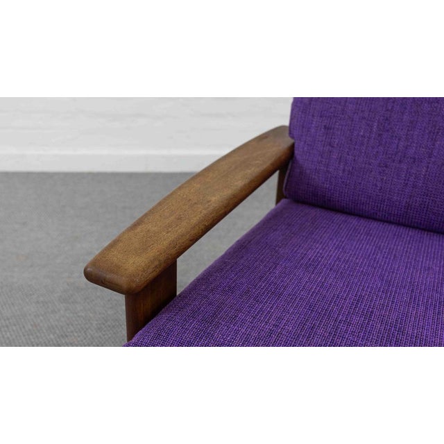 Scandinavian Easy Chairs in Teak with Purple Upholstery, 1960s, Set of 2 For Sale - Image 15 of 18