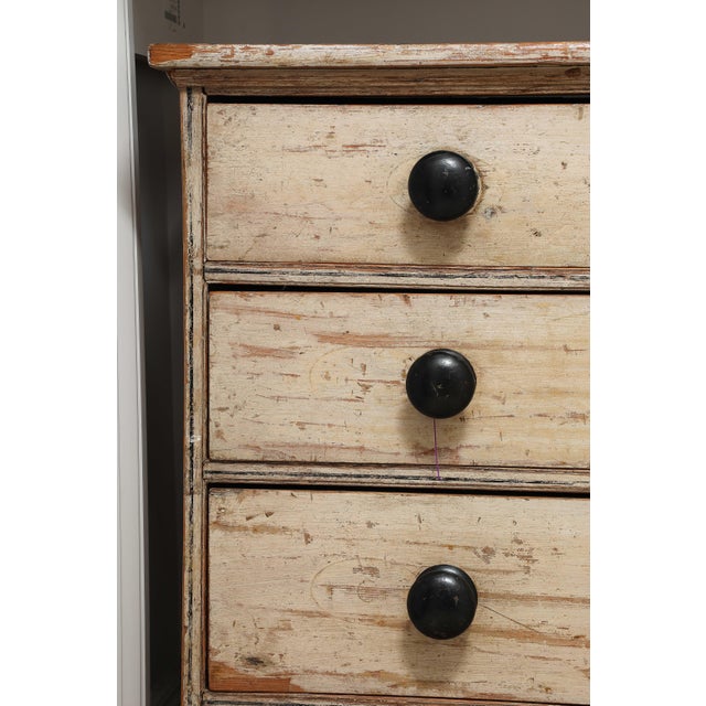 English 19th Century English Chest of Drawers With Original Ivory Paint For Sale - Image 3 of 8
