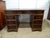 Vintage Mahogany Veneer Pedestal Desk, 1950s For Sale - Image 11 of 11