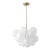 Frosted Glass Bubble Chandelier With Rope Suspension and Brass Canopy For Sale