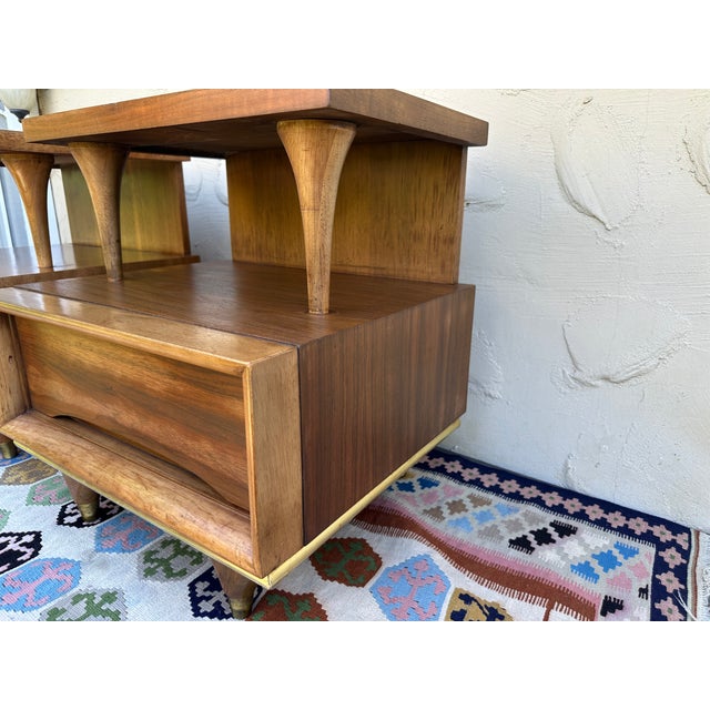 Kent Coffey 1960s Kent Coffey the Elegante Nightstands With Drawer - A Pair For Sale - Image 4 of 18